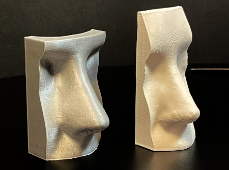 Modelo de nariz impreso 3D. Dr. Juan Monreal
